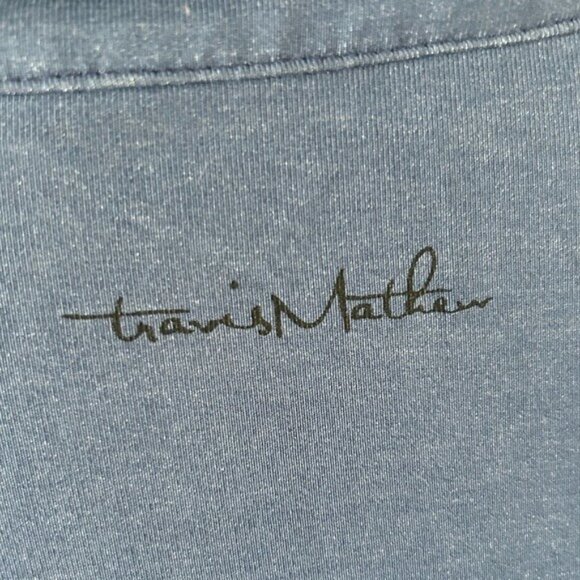 Travis Mathew Golf Blue Half Zip Pullover Athletic Sporty Zippered Pockets Sz Lg - Picture 16 of 16